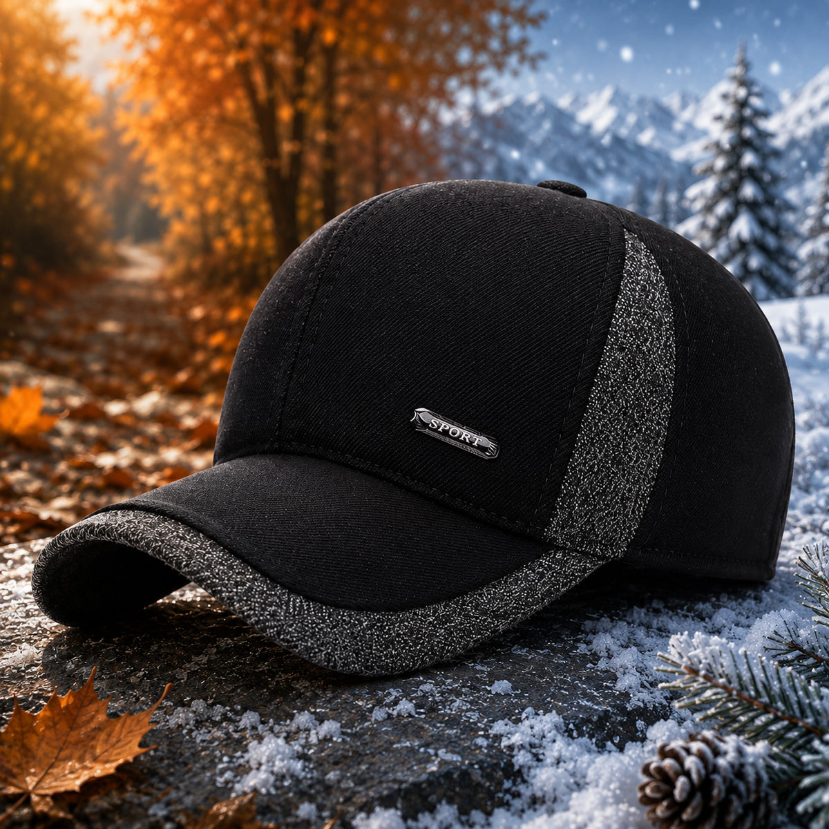 Earflap Baseball Cap 2 in 1