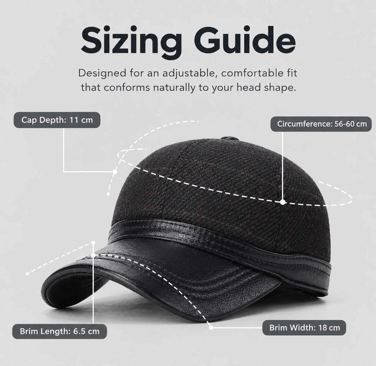 Men's Earflap Baseball Cap